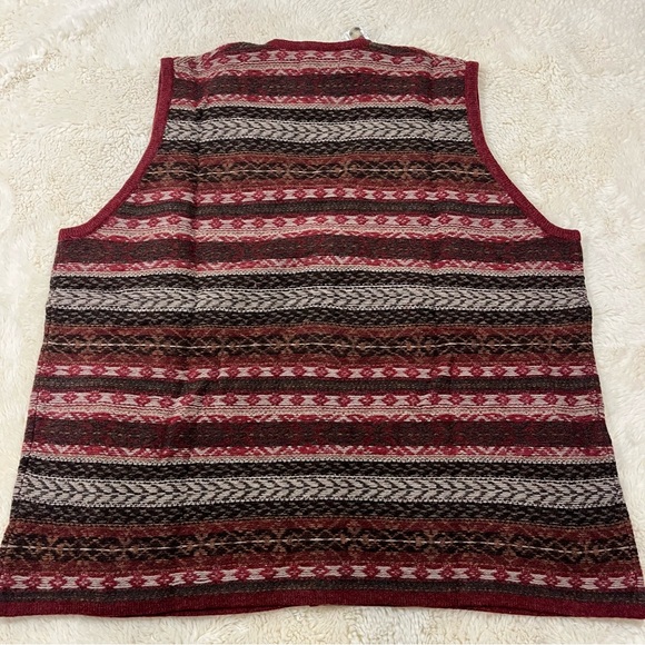 Vtg Eddie Bauer Womens Wool Nordic Red Sweater Vest Sz XXL pullover preppy - Picture 5 of 5